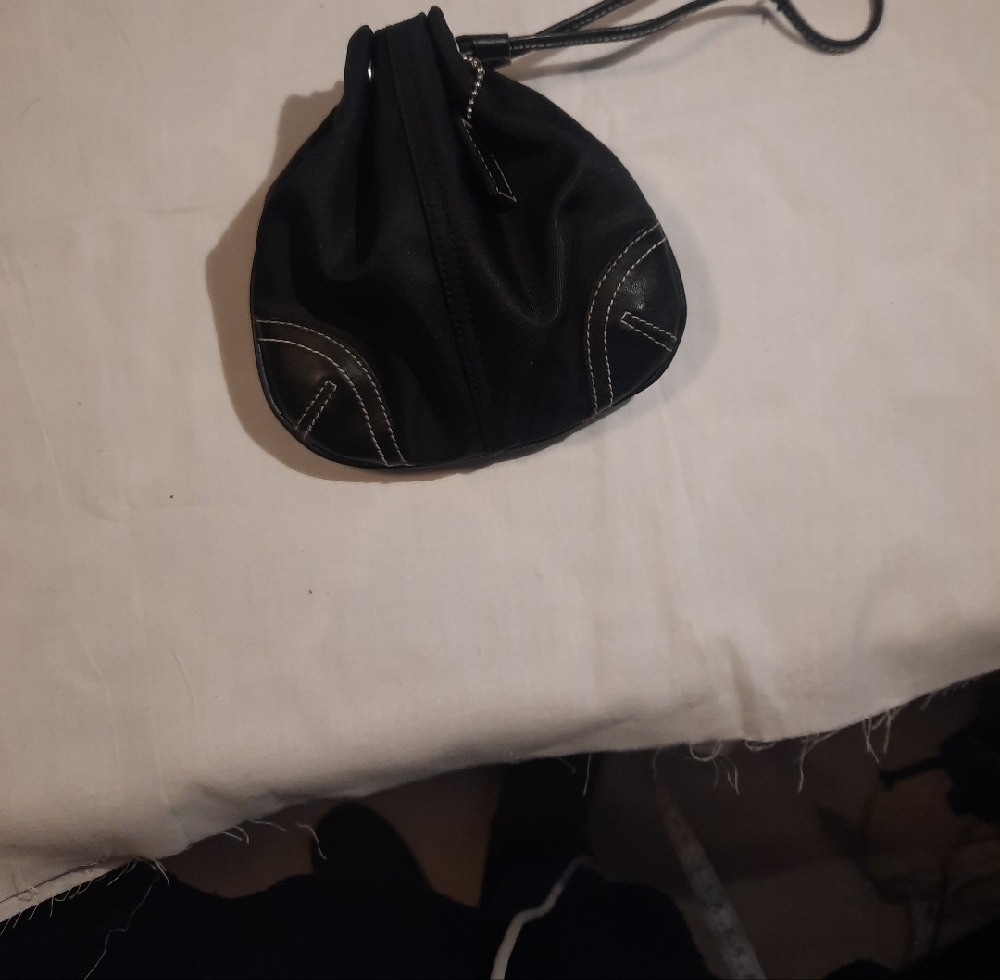 Black Coach Drawstring Pouch - Picture 6 of 9